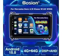 Android 14 GPS Autoradio Per Mercedes Benz A/B Klasse W169 W906 CarPlay DSP 64GB