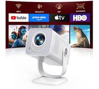 [Android 14|Ottica Corta]Proiettore WIFI6 e Proiettore Portatile Bluetooth 5.4 Two-Way Supporto 1080P 4K Mini Videoproiettore Auto Keystone Rotazione di 270° Per Esterni/Telefoni/HDMI/USB/TV Stick