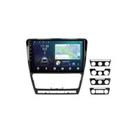 Android 15 2 DIN Radio automatica 10 Pollice Auto Touch Screen per SKODA Octavia 2 A5 2007-2014 con Telecamera Posteriore/Carplay/BT/FM/GPS/USB/WIFI/Controllo del volante/Audio auto(RS60 4+64G)