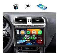 Android 15, 4G+64G 8Core GOHHDL Qualcomm Autoradio per VW Volkswagen Polo 2011-2016 Carplay Android Auto, radio touchscreen da 9 pollici 2Din con GPS WiFi Bluetooth FM/RDS SWC Telecamera e MIC