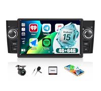 Android 15, 4G+64G GOHHDL Carplay Autoradio Navi per Fiat Punto 2005-2009 Linea 2007-2011 Carplay Android Auto, Radio da 7 Pollici con GPS WiFi Bluetooth FM/RDS SWC Retrocamera&MIC