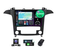 Android 15 9.5" Autoradio 2 DIN per Ford S-MAX S MAX 1 2006-2015 Radio | Con Wireless Carplay Android Auto 2K Touch Screen Navigatore GPS/4G WiFi Bluetooth/FM RDS/Schermo con Retrocamera(X40 Plus)