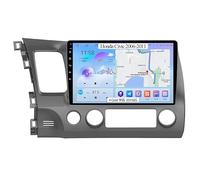 Android 15 Autoradio 10 Pollice GPS Navigation per Honda Civic 2006-2011 Dvd Player Radio Collega e USA Supporto Dab/Controllo del Volante/Bluetooth/Carplay,4 Core WiFi 2G+32G