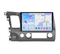 Android 15 Autoradio 10 Pollice GPS Navigation per Honda Civic 2006-2011 Dvd Player Radio Collega e USA Supporto Dab/Controllo del Volante/Bluetooth/Carplay,8 Core 4G+WiFi 8G+128G