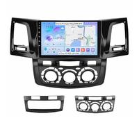 Android 15 Autoradio 9 Pollice GPS Navigation per Toyota Fortuner Hilux 2008-2014 Dvd Player Radio Collega e USA Supporto Dab/Controllo del Volante/Bluetooth/Carplay,8 Core 4G+WiFi 12G+256G