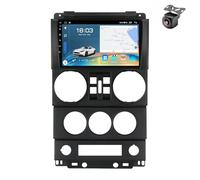 Android 15 Autoradio per Jeep Wrangler Unlimited 3 JK 2008 2009 2010 Tablet Pollici 9 Schermo MP5 Lettore Multimediale Receiver GPS Navigazione con FM SWC Carplay Android Auto (Y5 8Core 4+64G)