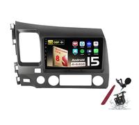 Android 15 Autoradio SAT Navi per H-Onda Civic (2005-2012) Lettore multimediale Touchscreen da 9 Pollici con Wireless Carplay GPS Navigazione FM RDS Bluetooth 5G-WiFi SWC DSP,M200s