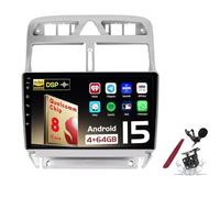 Android 15 Autoradio SAT Navi per P-eugeot 307 (2002-2013) Lettore multimediale Touchscreen da 9 Pollici con Wireless Carplay GPS Navigazione FM RDS Bluetooth 5G-WiFi SWC DSP,M400s