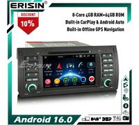 Android 16 8-Core 4GB+64GB Autoradio DVD GPS DAB+ Per BMW X5 E53 BT Wifi Canbus