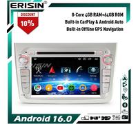 Android 16 8-Core 64GB Autoradio BT 5.0 DVD GPS CarPlay Wifi per Alfa Romeo Mito