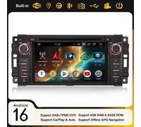 Android 16 Autoradio Jeep Compass Commander Chrysler Dodge Journey Carplay Navi