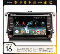 Android 16 Autoradio Navi per VW Caddy Polo Crafter Amarok T6 Skoda Yeti CD DAB+