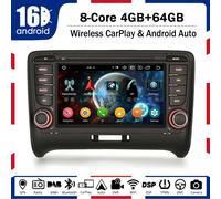 Android 16 Carplay Autoradio Carplay GPS Navigatore per Auto AUDI TT MK2 DAB+SWC