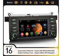 Android 16Autoradio Navi 64GB DAB+ Carplay DSP WiFi BMW 3er E46 Rover 75 MG ZT