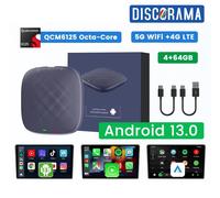 ANDROID BOX WIRELESS CARPLAY ANDROID AUTO 4/64GB 4G PER STEREO DI SERIE TOUCH