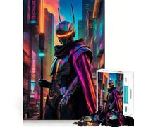 Android Cyber Lord - Guerriero Cyberpunk Puzzle da 1000 pezzi per adulti,gioco divertente e stimolante,taglio laser di alta qualità,ideale per momenti di relax e allenamento mentale a casa (38x52cm)