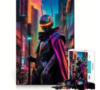 Android Cyber Lord - Puzzle da 1000 pezzi Cyberpunk Warrior,divertimento e allenamento per la mente,pezzi che si incastrano perfettamente,hobby affascinante per i momenti di svago (38x26cm)