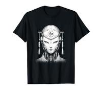 Android futuristico e Harmony Cyber Samurai AI Maglietta
