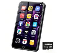 Android Lettore MP3 con Bluetooth e WiFi, Diofox Lettore MP4 Spotify da 80GB, Amazon Music, Audible, Play Store, Radio FM, Lettore Musicale Digitale con touch screen da 4,0 pollici e Altoparlante-Nero