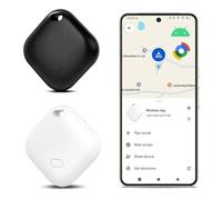 Android Smart Tag, Google My Dispositivo Trova APP Bluetooth Tracker IP66 Impermeabile Key Finder per bagagli, portafoglio (bianco e nero, 2 pezzi)