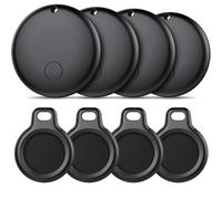 Android Smart Tag, Tracker con Google's Find Hub (Solo Android), IP68 Impermeabile, Bluetooth Localizzatore con Custodia Protettiva, Trova Oggetti per Chiavi/Bagagli/Portafogli, 4 Nero