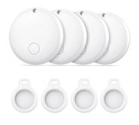 Android Smart Tag, Tracker con Google's Find Hub (Solo Android), IP68 Impermeabile, Bluetooth Localizzatore con Custodia Protettiva, Trova Oggetti per Chiavi/Bagagli/Portafogli, 4 Bianco