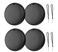 Android Smart Tracker Tag, cercatore di chiavi compatibile con l'APP Google Find My Device (solo Android), portachiavi Bluetooth per biciclette, bagagli, borse e valigie, confezione da 4 pezzi nera