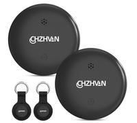 Android Smart Tracker Tag,Google Localizzatore Compatibile con Find Hub APP(Solo Android),Bluetooth Key Finder per Chiavi,Bagagli,Borse,Zaini,Impermeabile IP67,Batteria Sostituibile,2 Pack Nero