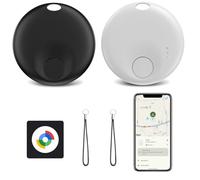 Android Smart Tracker Tag, Localizzatore Android Compatibile “Google Funzioni Trova” (Solo Android), Trova Oggetti e Chiavi/Bagagli/Portafogli/Valigia, Batteria Sostituibile (1 nero e 1 bianco)