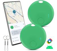 Android Smart Tracker Tag, Tracker Tag Android Bluetooth Localizzatore Tracker Tag Localizzatore per Bagagli/Borse/Portafogli/Zaini, Chiavi Trova Oggetti Compatibile “Google Find Hub” (Verde, 2 PACK)
