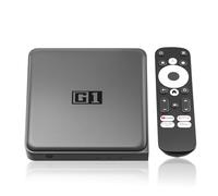 Android TV 14.0 Box 4K Smart TV Box Compatibile con Google e Certificato Netflix, 4GB RAM 32GB ROM Streaming Media Player Supporta Dolby,HDR10+,WIFI6 e BT 5.0, Assistente Vocale,Kinhank G1 Android Box