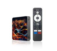 Android TV Box 14.0, TV Box 4K with 2GB RAM 16GB ROM RK3518 Quad-Core 64bit Cortex-A53 Mali 450 MP2 GPU Support Wi-Fi Dual Band, Bluetooth 5.0, 10/100M Ethernet HDR10