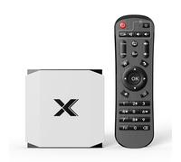 Android TV Box 2025, Android 4 GB di RAM e 32 GB di ROM, Smart TV Box 4K quad-core Compatibile Wi-Fi Dual Band 2,4 GHz/5 GHz, Bluetooth 5.0, box di decodifica USB 2.0