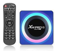 Android TV Box,Dulmssxy TV Box Android 13.0 2GB RAM 16GB ROM RK3528 Quad-Core 64bit Cortex-A53 Mali 450 MP2 GPU Support 2.4/5.0GHz WiFi BT5.0 10/100M Ethernet 8K 3D DLNA USB3.0 HDMI 2.0 H.265