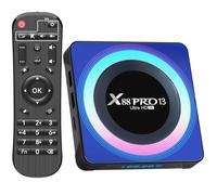 Android TV Box,Dulmssxy TV Box Android 13.0 4GB RAM 32GB ROM RK3528 Quad-Core 64bit Cortex-A53 Mali 450 MP2 GPU Support 2.4/5.0GHz WiFi BT5.0 10/100M Ethernet 8K 3D DLNA USB3.0 HDMI 2.0 H.265