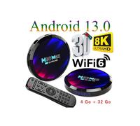 Android TV Box, IPTV Box Android 13.0 TV Box 4 GB RAM/32 GB ROM Smart Media Player 2.4 GHz/5.0 GHz WiFi BT5.0 8K 3D Smart TV Box