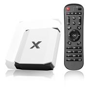 Android TV Box per la stanza degli studenti, visualizzazione di spazi piatti e piccoli, Android 12 4 GB RAM 32 GB ROM 4K Media Player con WiFi 6, Bluetooth 5.0, HDMI, AV, LAN, USB, SPDIF e scheda TF