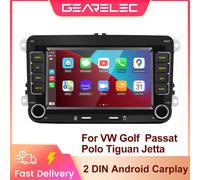 Android13 autoradio 2 Din Carplay per VW Volkswagen Skoda Octavia Golf 5 6 Touran Passat B6 Polo Jetta Car Multimedia Player GPS 2-64GB Carplay 12LED