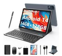 Android14 tablet2025 Ultimo Tablet10 pollici 128GB ROM+14GB RAM+1TB Espandi Octa-Core 5G WiFi Tablet 4G Tablet cellulare con 2 Slot Sim 13MP+8MP 7000mAh BT5.0 GPS tablet con tastiera mouse penna