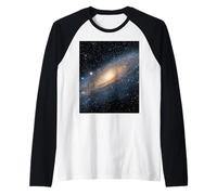 Andromeda Galaxy M31 Astronomia Amanti dello Spazio Maglia con Maniche Raglan