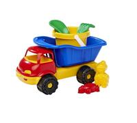 Androni 6041CF - Veicolo in miniatura, Camion a cassone ribaltabile con secchiello e accessori per la spiaggia, 13 cm