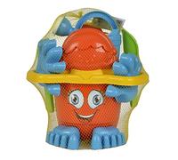 Set spiaggia pierino composto da secchiello, setaccio, annaffiatoio, paletta rastrello e 4 formine