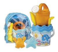 SET MARE SPIAGGIA CON SECCHIELLI DECORI FISH ED UNICORNO, CONTENUTI IN BORSA ZAINO