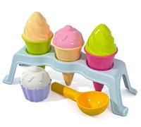 ANDRONI set di formine per la sabbia - gelato con supporto, 10 pezzi