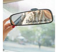 Androxeda 3 Pezzi Adesivi A Specchio I Love You Drive Safe Per Specchietto Retrovisore Auto, Decorazione Auto In Vinile Adesivo Per Parabrezza E Regalo Per Donne Guidatrici