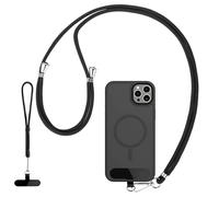 Androxeda Set 2 In 1 Cordino Per Cellulare Lungo E Braccialetto Corto Con Supporto Adesivo Universale, Antiscivolo Per Smartphone, Ideale Per Sport E Shopping