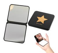 Androxeda Specchio Da Viaggio Portatile, Specchio Da Viaggio A Due Lati Trucco, Per Il Trucco Specchio Per Il Trucco Professionale Bifacciale, Pieghevole, Doppio Fronte, Quadrato