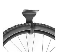 Andrys Appendi Bici da Soffitto con Gancio Antigraffio per 1 Bicicletta - Porta Bici da Soffitto per Interni ed Esterni - Facile da Installare - Acciaio Verniciato Nero