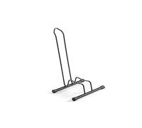 Andrys Porta Biciclette 1 Posto a Piedistallo Smontabile - Porta Bici da Terra Ideale per Ruote da 6 cm con Freno a Disco - Acciaio Verniciato Nero Semilucido