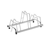 ANDRYS Rastrelliera Biciclette 3 Posti - Porta Bici da Terra con Posteggio Alto e Basso per Bici con Freni a Disco e Ruote Fino a 8cm - Acciaio Zincato a Freddo (Argento)